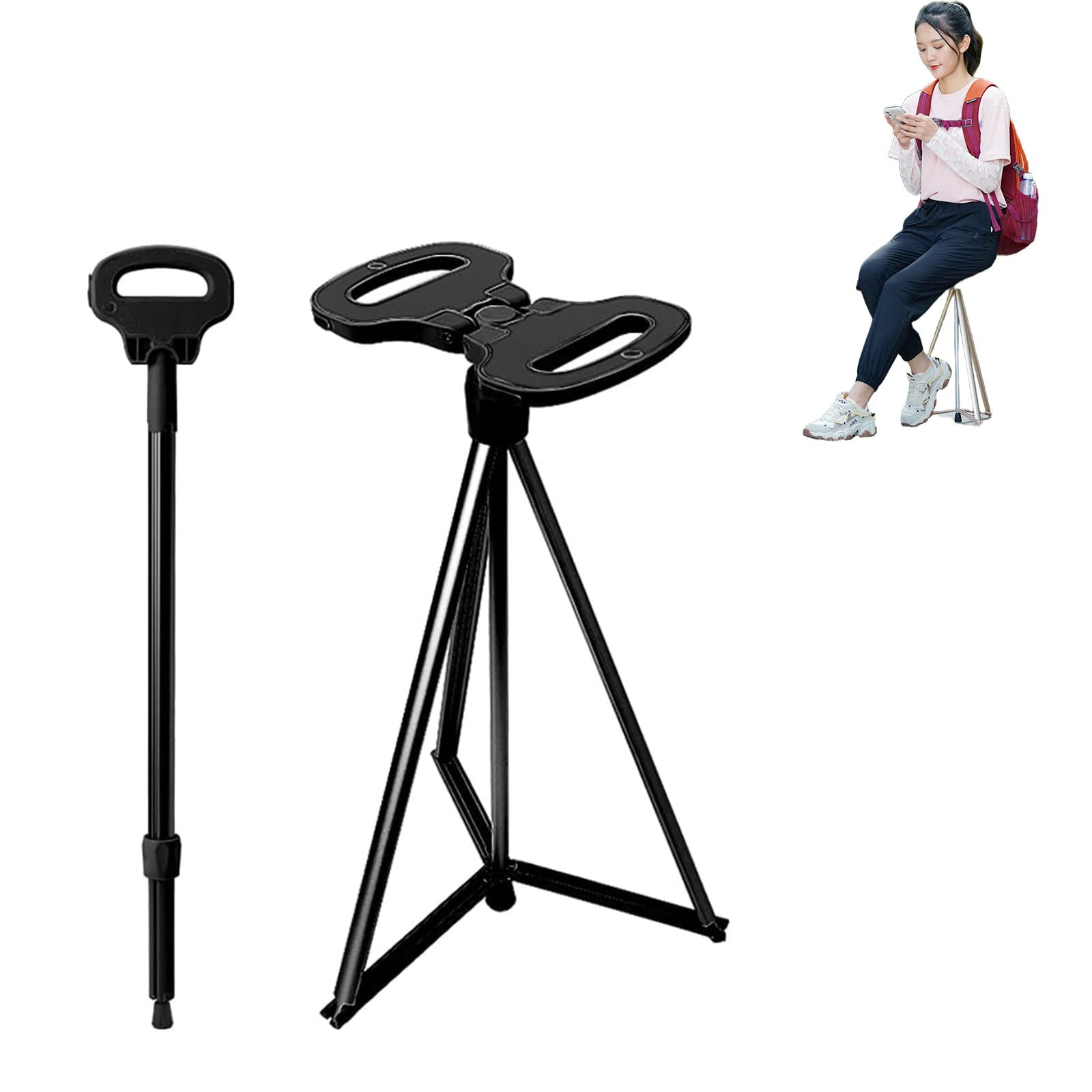 Amazon.co.jp: 折りたたみ杖 ステッキチェア 登山杖 超軽量